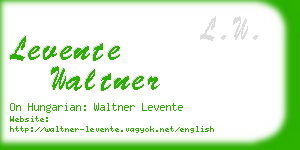 levente waltner business card